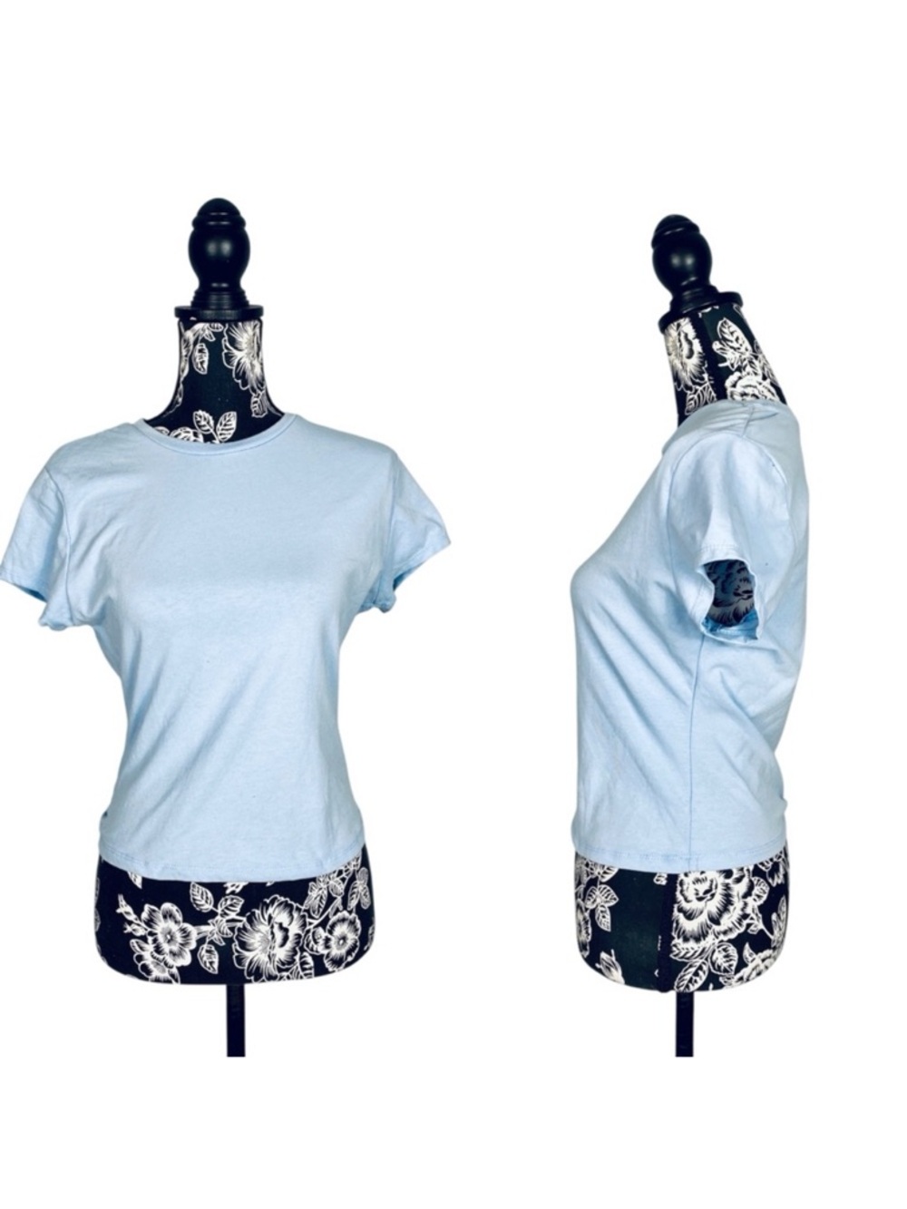 5 for $25 Better Together light blue short sleeve crop top size large